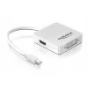 Adaptador de cabo de vídeo DeLOCK 61768 Mini DisplayPort DisplayPort DVI HDMI 0,24 m