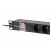 LANBERG PDU-07E-0200-IEC-BK PDU 1U 10A 7 tomadas francesas 2m preto