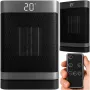 Extralink aquecedor de torre elétrico em cerâmica 1500W LED com telecomando