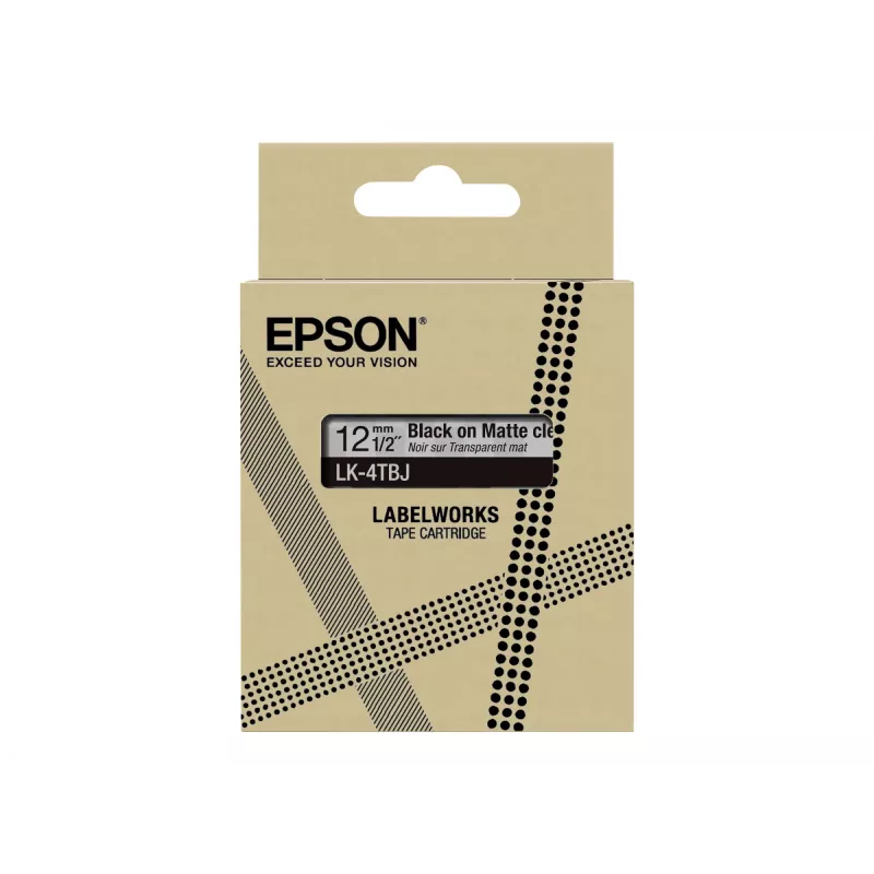 Impressora de etiquetas Epson C53S672065 preto transparente 1,2 cm de largura