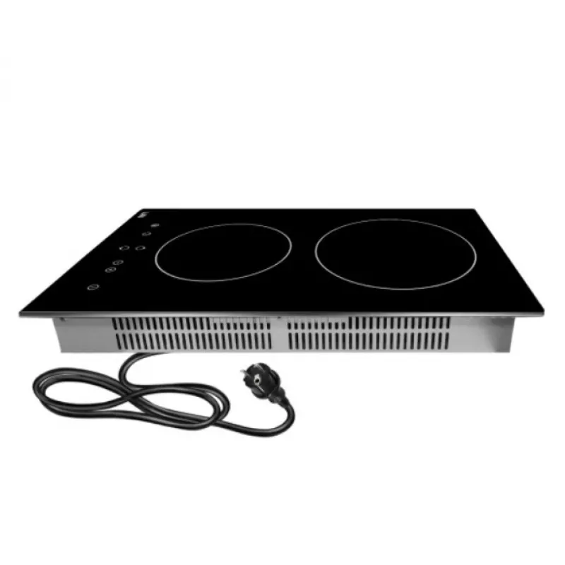 Placa cerâmica LIN LC-G3048, encastrar, 4 zonas de cozedura, 3000 W, controlo tátil, superfície de vidro, segurança para crianças