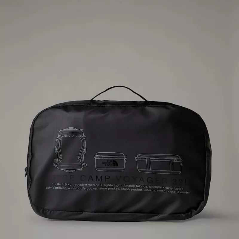 Saco de viagem The North Face Base Camp Voyager Duffel 32L - TNF Black/asphalt cinzento