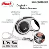 Trella retrátil Flexi New COMFORT 8 m preta, cinzenta para cão