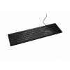 Teclado multimédia fino com fios NATEC HERRING — preto, layout low-profile, teclas multimédia