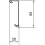Parte superior de calha de rodapé Hager SL20055219016 lábio suave 20x55