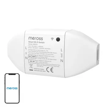 Interruptor Wi-Fi inteligente Meross MSS715MA-UN compatível com Matter – relé de encastrar de um canal para domótica