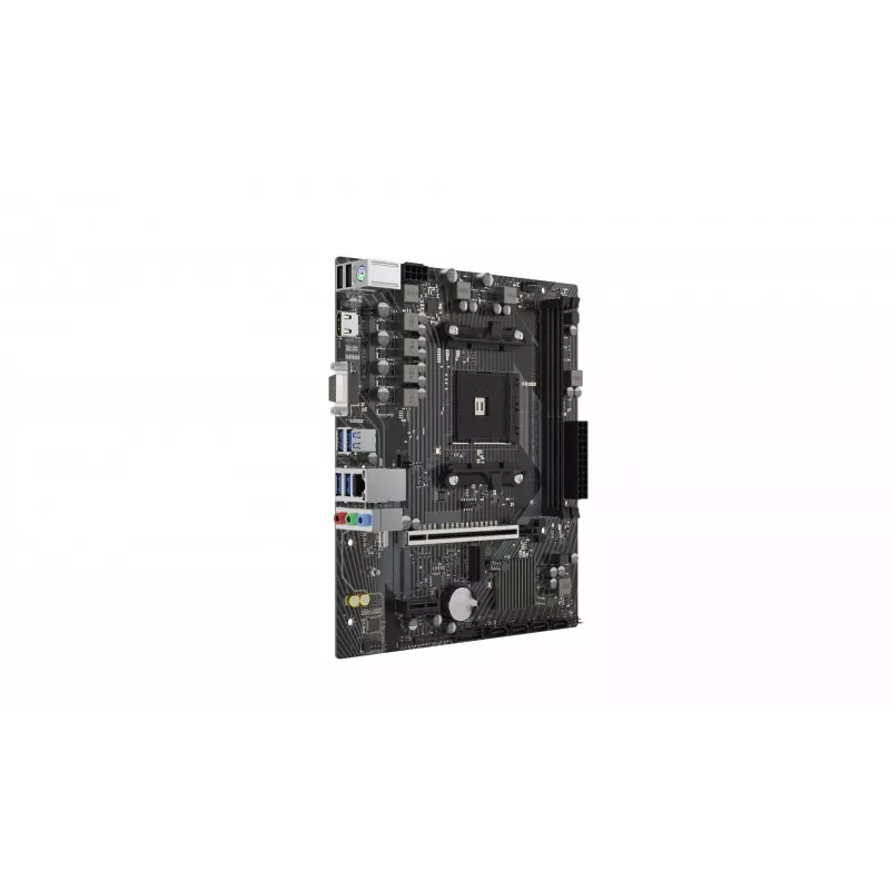 Placa-mãe Micro-ATX Sapphire A520M-E para socket AM4, chipset AMD A520, 2x DDR4 DIMM, máx. 64 GB, PCIe 3.0 x16/x1, SATA III, Gigabit LAN