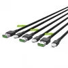 Conjunto de cabos Lightning Green Cell KABGCSET04 30cm 120cm 200cm