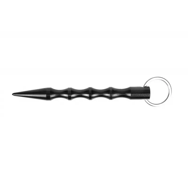 Caneta tática GUARD YC-008-BL — caneta compacta em duralumínio com quebra-vidros, 150 mm, 50 g, preta