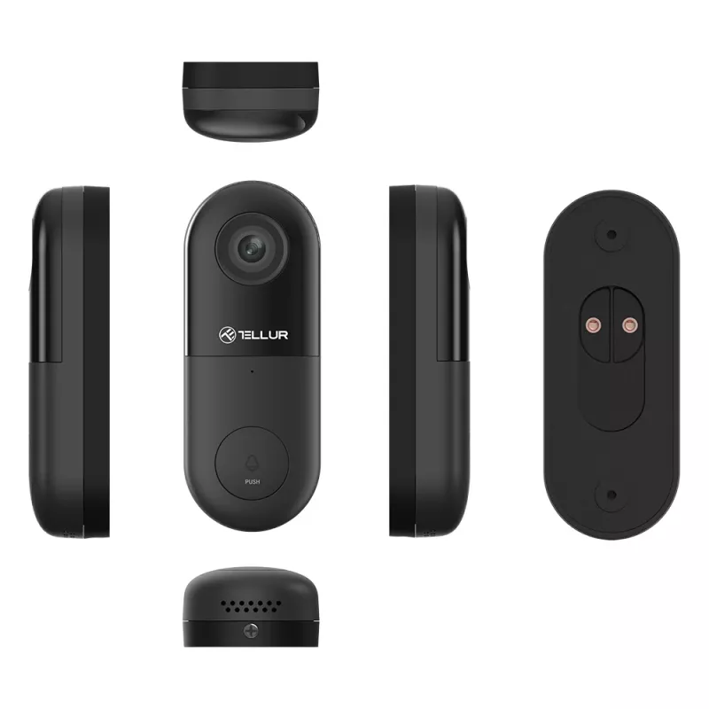 Campainha de vídeo Tellur T-MLX46892 1080P com fios sensor de movimento PIR