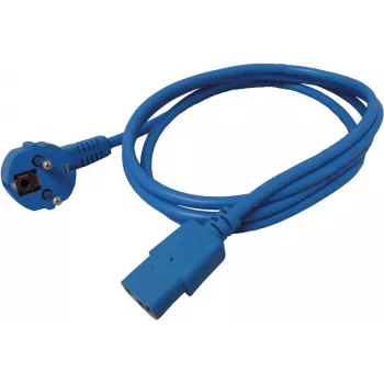 ROLINE - cabo de alimentação - CEE 7/7 (macho) angular para IEC 60320 C13 reto - AC 250 V - 10 A - 1,8 m - azul - Alemanha (19.08.1012)