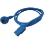 ROLINE - cabo de alimentação - CEE 7/7 (macho) angular para IEC 60320 C13 reto - AC 250 V - 10 A - 1,8 m - azul - Alemanha (19.08.1012)