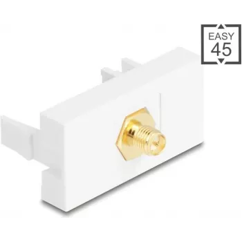 Adaptador DELOCK RP-SMA conector macho para RP-SMA conector fêmea branco, Modelo 90903