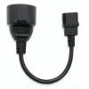 Adaptador de alimentação QOLTEC IEC 320 C14 para ficha francesa, cabo de 0,15 m