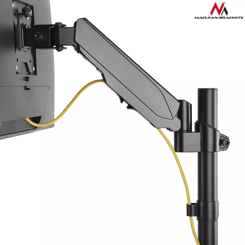Suporte de monitor de secretária MACLEAN MC-775 para ecrãs de 32 polegadas (81,3 cm), VESA 75x75–100x100, até 8 kg, cinzento