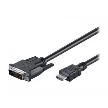 Cabo Goobay DVI-D/HDMI, niquelado | 50580 | ficha DVI-D Single-Link (18+1 pinos) | ficha HDMI (Type-A) | 2 m