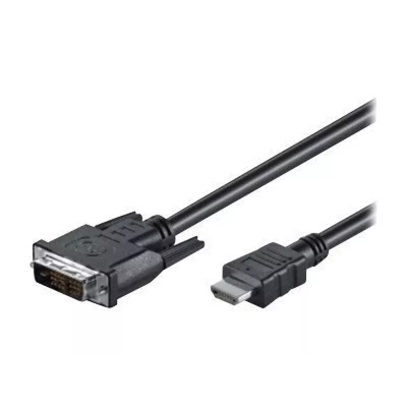 Cabo Goobay DVI-D/HDMI, niquelado | 50580 | ficha DVI-D Single-Link (18+1 pinos) | ficha HDMI (Type-A) | 2 m