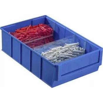 Caixa de arrumação Allit 456530, organizador de plástico, 185×300×81 mm, azul