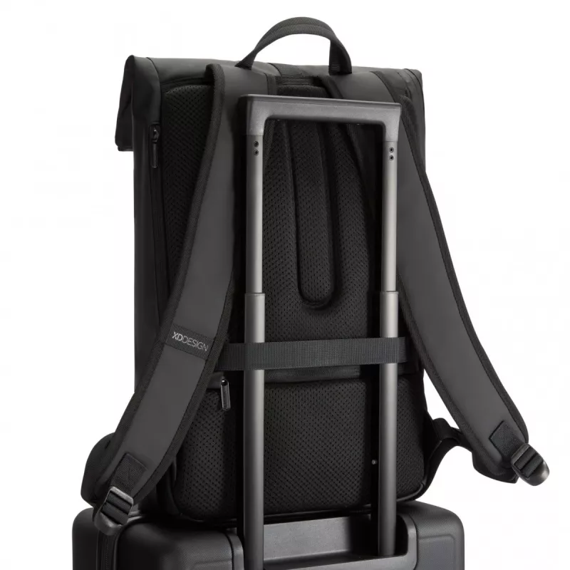 Mochila XDDESIGN URBAN FLAP-TOP P706.2601 — repelente à água, leve, preta