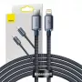 Baseus Crystal Shine CAJY000301 Cabo USB-C para Lightning, 20 W PD, 2 m, Preto