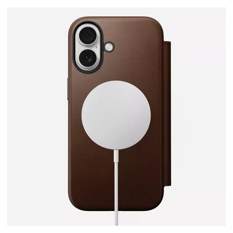 Capa tipo carteira para telemóvel Nomad NM014209858 para Apple iPhone 17, 16 cm (6,3 polegadas), castanha, 4 compartimentos para cartões