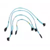 Cabo SATA Supermicro CBL-0186L 4x redondo 0,56 m, SATA I, ficha reta–ficha reta, preto/azul/branco