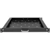 Qoltec 54509 prateleira deslizante de aço para rack, 600x600, preto