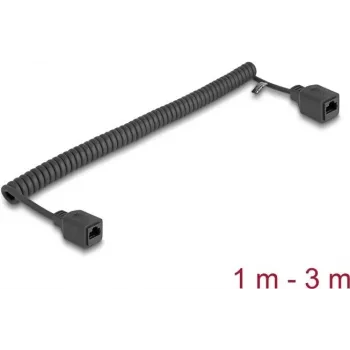 DeLOCK 90673 RJ-45 Cat5e 3 m preto