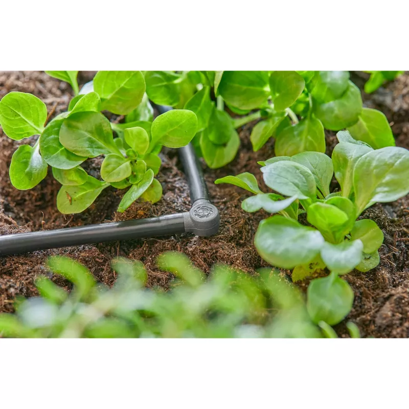 Conector Gardena peça em L sistema de rega gota a gota plástico