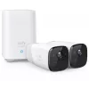 Eufy Security, sistema de câmaras de vigilância sem fios eufyCam 2 Pro para casa, 365 dias de autonomia da bateria, compatibilidade com HomeKit, resolução 2K, resistente às condições atmosféricas IP67, visão noturna, conjunto de 2 câmaras, sem mensalidades