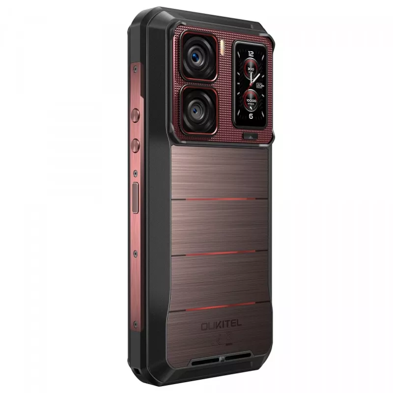 Smartphone Oukitel WP300 5G, 6,8 polegadas, 12 GB de RAM, 512 GB, 16000 mAh, IP69K, Android 15, vermelho