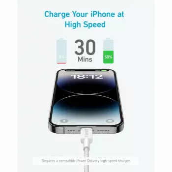 Cabo Anker 322 0,9 m Lightning para USB-C 30 W