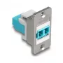 Módulo Keystone DeLOCK 90888 plano aqua prateado branco LC