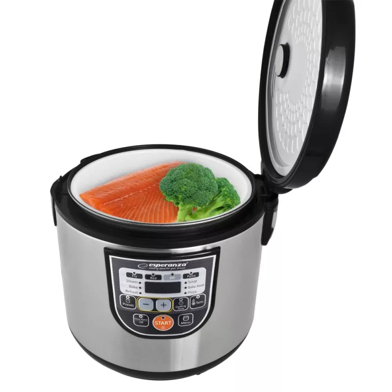 Panela elétrica ESPERANZA EKG011, capacidade 5 L, 860 W, preto/aço inoxidável