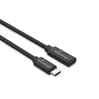 Cabo USB-C para USB-C MediaRange MRCS245 USB 3.2 Gen 1 (3.1 Gen 1) 2 m 5 Gbit/s 60 W preto
