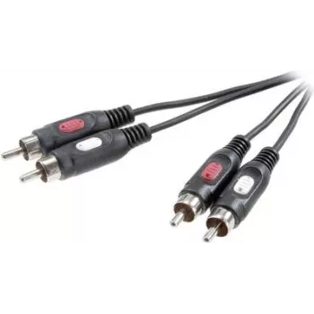Cabo de ligação de áudio RCA SpeaKa Professional [2x ficha RCA - 2x ficha RCA] 10 m preto (SP-7870624)