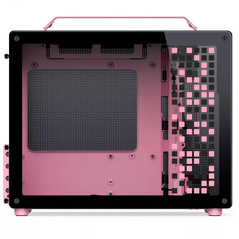 Caixa Jonsplus MATX Handle Case Z20 preto-rosa – caixa Mini/Micro/Flex-ATX com pega de transporte