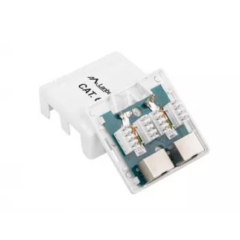 Lanberg OS6-0002-W adaptador de interface/género de cabo 2 X RJ-45 branco (OS6-0002-W)