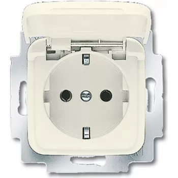 BUSCH JAEGER 20 EUK-212 - CEE 7/3 - 2P+E - bege - 250 V - 16 A - 71 mm