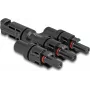 Conector para painel solar DeLOCK DL4 1 macho para 3 fêmea preto