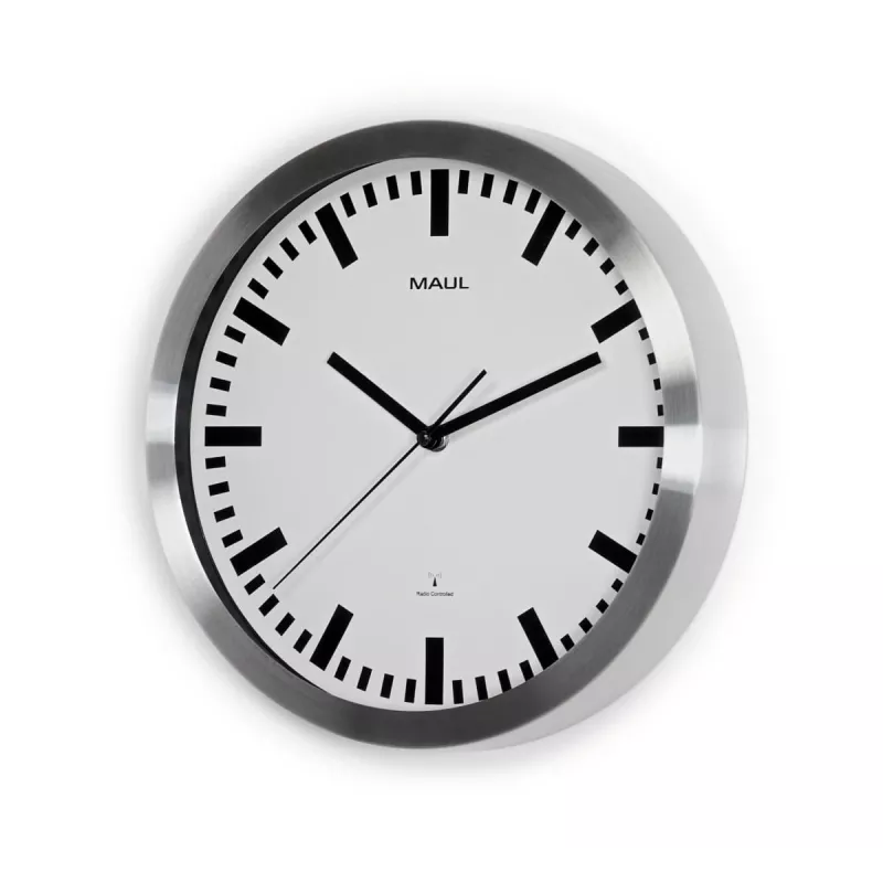 Relógio de parede MAUL MAULpilot - AA - 1,5 V - alumínio - branco - alumínio - vidro - 30 cm (9063308)