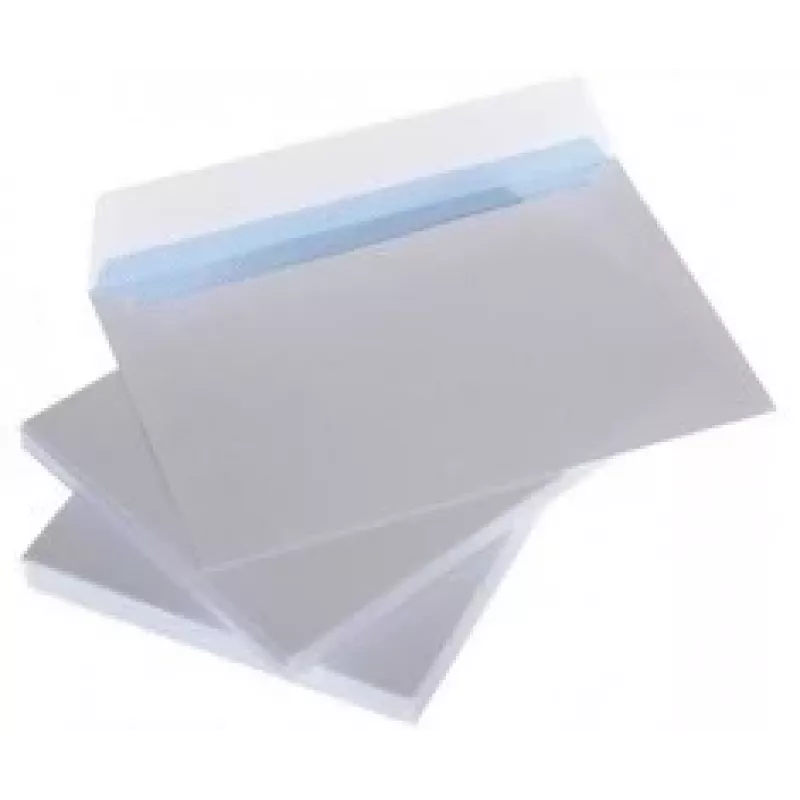 Envelopes com riscas C5 162x229 mm, branco 80g x 50 unid.
