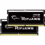 SO-DIMM 64 GB DDR5-4800 (2x 32 GB) Dual-Kit, memória preta, F5-4800S4039A32GX2-RS, Ripjaws