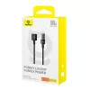 Cabo de carregamento rápido USB A para USB C Baseus Gem 2 m 100 W preto