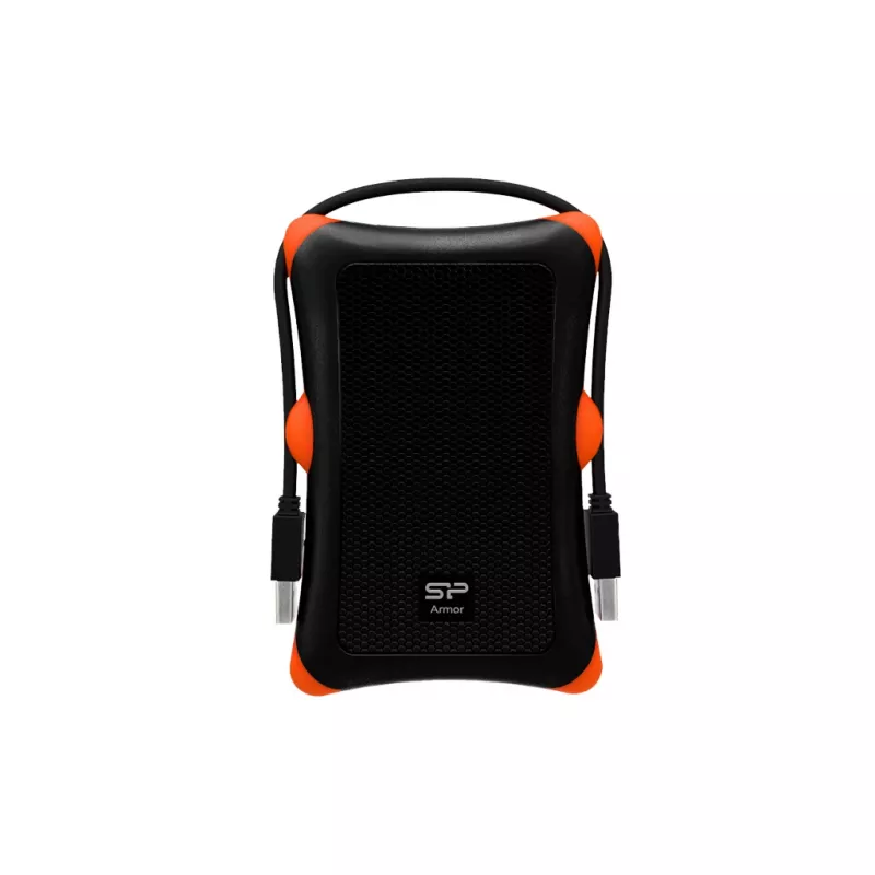 Caixa HDD/SSD Silicon Power Armor A30, 2,5 polegadas Single-Bay, USB 3.2 Gen 1, Micro-USB A, laranja/preto