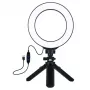 Anel de luz LED 16 cm com tripé 12-14,5 cm, USB