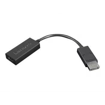 Adaptador de cabo de vídeo Lenovo 4X90R61023 0,225 m DisplayPort HDMI Type-A (Standard) preto