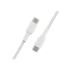 Cabo trançado USB-C para USB-C 1 m branco
