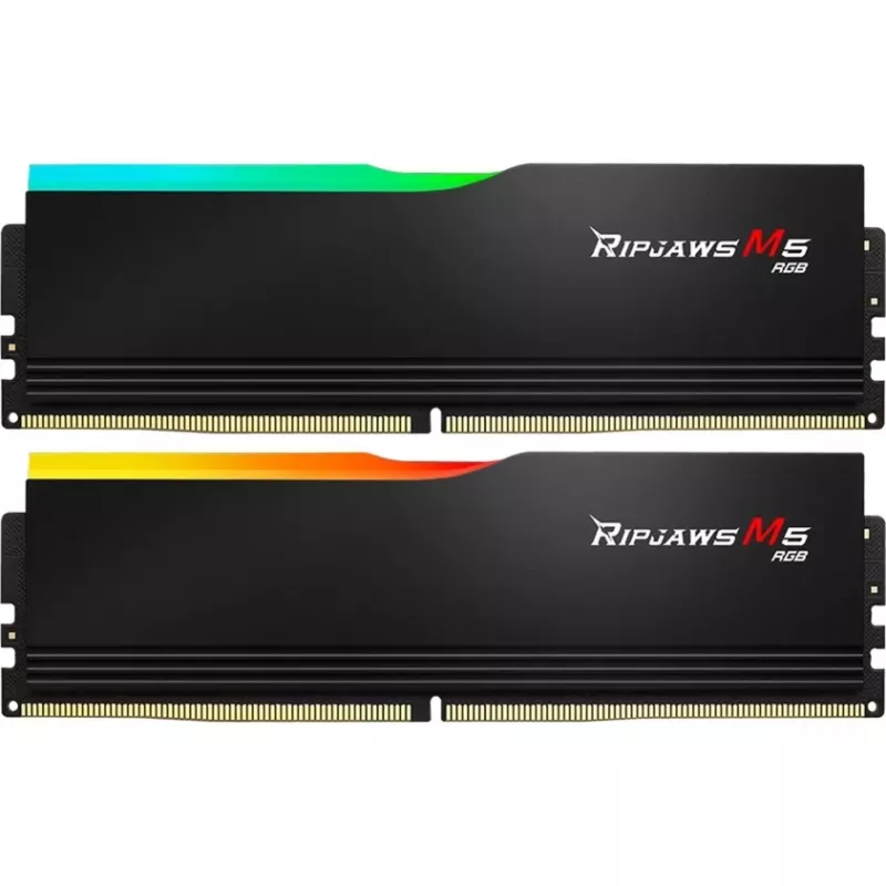 DIMM 48 GB DDR5-6000 (2x 24 GB) Dual-Kit, memória preta, F5-6000J3036F24GX2-RM5RK, Ripjaws M5 RGB, INTEL XMP