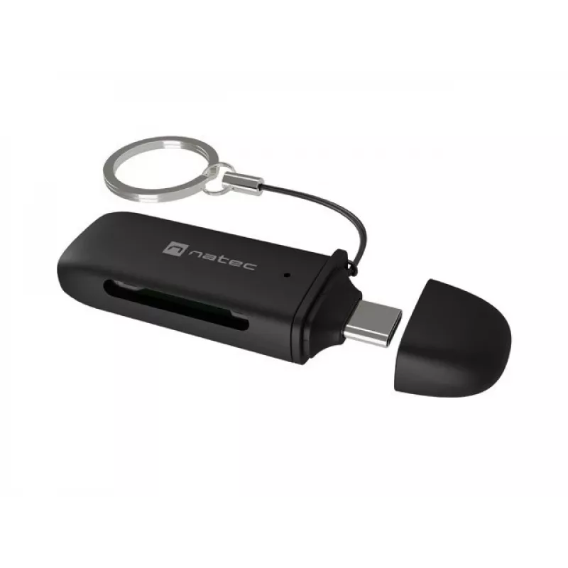 Leitor de cartões NATEC SCARAB C SD/Micro SD USB 3.2 Gen 1 preto (NCZ-2365)